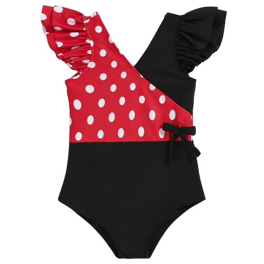 Bathing Toddler Black Red Suit Girl 3T Swimsuit Girls One Piece Beach 3-4T